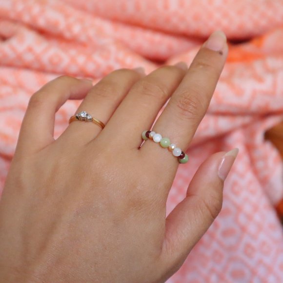 Mixed Stone Beaded Ring - Picture 5 of 12